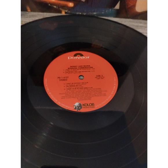 Donny And Marie‎ Winning Combination LP Vinyl Polydor ‎PD-1-6127 - Picture 3 of 4